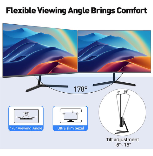 Monitor Ips 22 Full Hd 75hz Hdmi Vga Ultra Delgado Vesa 178