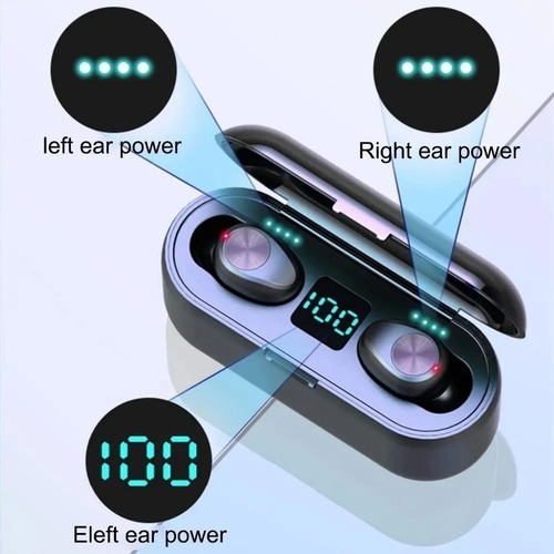 Imagen 7 de 10 de Auriculares In-ear Inalámbricos F9 Compatible Xiaomi Samsung
