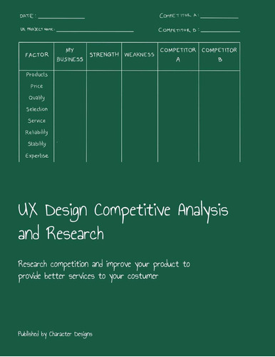 Libro Ux Design Competitive Analysis And Research-inglés