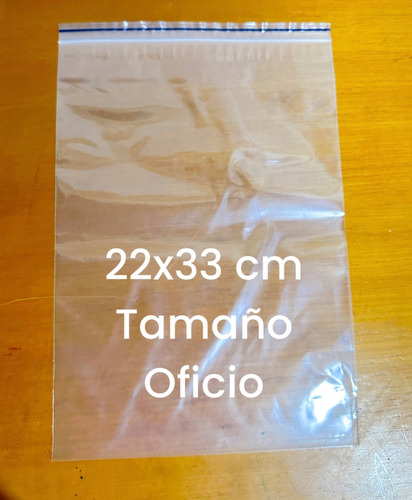 Bolsas Herméticas Tipo Ziploc Tamaño Carta 22x33 Cm