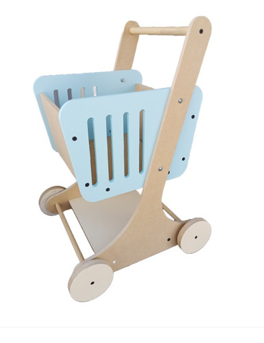 Carrito De Supermercado Madera Juguete Compras  Montessori