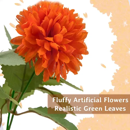 Flores Artificiales De Caléndula, Paquete De 4 Ramo De De De