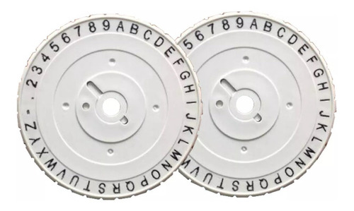 Imagem 1 de 8 de *disco Letras Para Rotulador Manual Industrial Dymo M1011