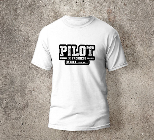 Playera Estampada Pilot In Progress