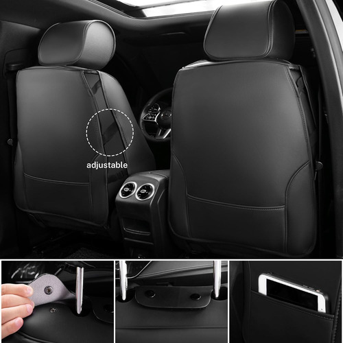 Juego Completo De Fundas De Asiento De Cuero De Lujo Pa 5646