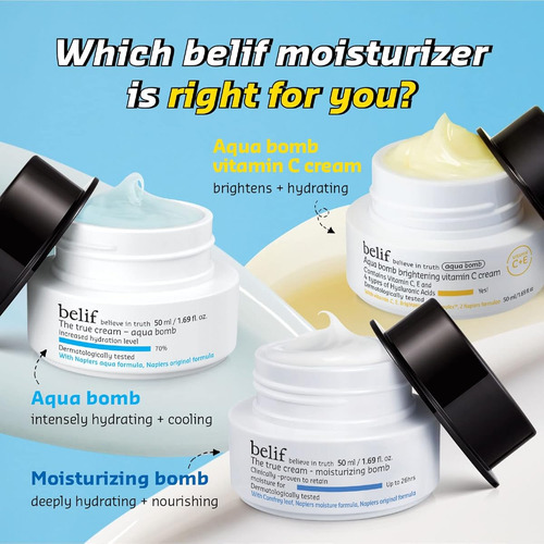 Crema Belif Aqua Bomb Con Vitamina C Y Acido Hialuronico