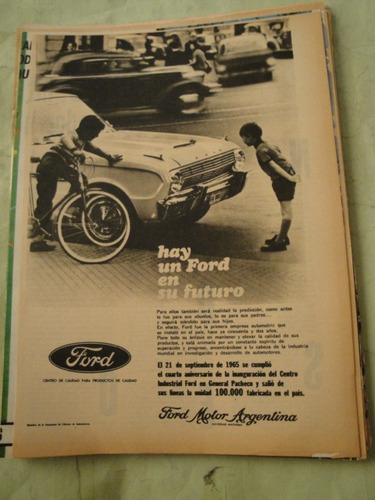 Publicidad Ford Falcon Año 1965 Hoja Sola