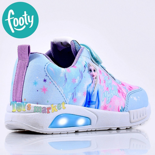 Imagen 4 de 9 de Zapatillas Con Luces Luz Led Zapatilla Frozen Disney Footy