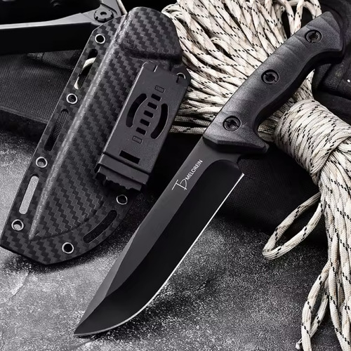 Faca Melorein Fulltang Inox G10 Survival Black