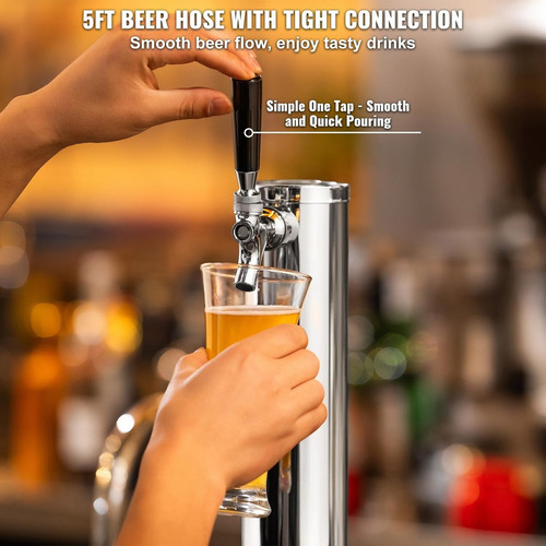 Torre Cerveza Acero Inoxidable Con Dispensador Un Solo Grifo