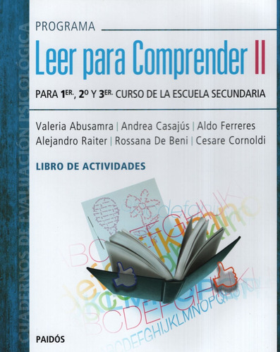 Leer Para Comprender Ii Secundaria 1 A 3 - Actividades, de Abusamra, Valeria. Serie N/a Editorial PAIDÓS, tapa blanda en español, 2014