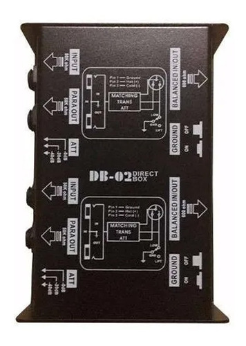 Imagen 3 de 5 de Caja Directa Moon Db02 Doble Chasis De Acero