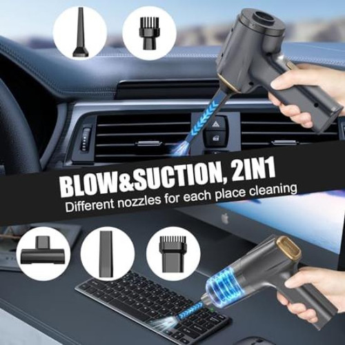 Keepaa Aspirador De Coche Inalámbrico: Mini Soplador De Aire