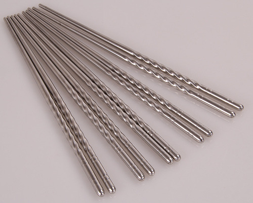 Palillos De 5 Pares De Metal Reutilizables Coreano Chino Ino