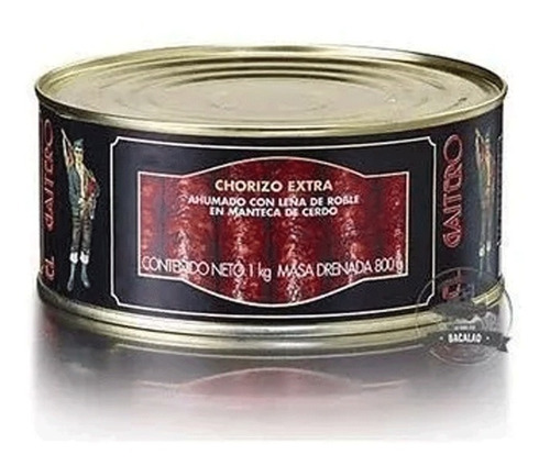 El Gaitero Chorizo Extra Ahumado Lata 1 Kg 