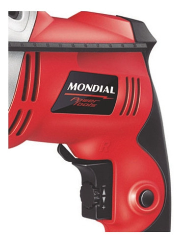 Imagem 3 de 3 de Furadeira martelete elétrica de 10mm Mondial NFFI-07 600W + acessórios 127V