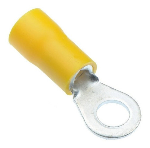 100un Terminal Olhal Rv3.5-5 Amarelo Pré Isolado 4mm - 6mm