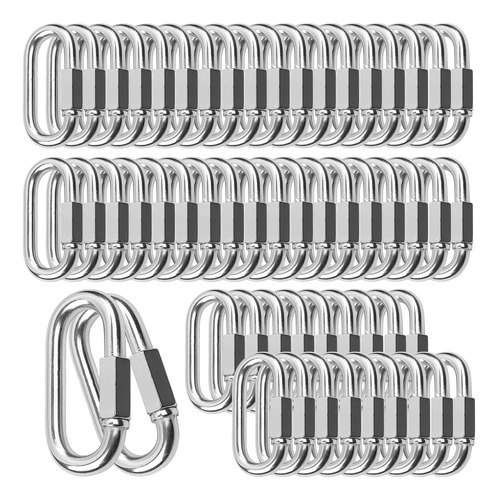 Quick Links Chain Heavy Duty Carabiner Clips, (50pcs-m6, 20p