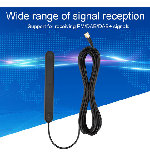 Fm/dab/dab+ Antena De Radio Digital 5m Sma 20db 5v/15ma Adhe