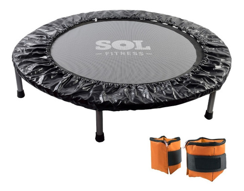 Mini Trampolín Profesional + Tobilleras De 1 Kg Sport Maniac