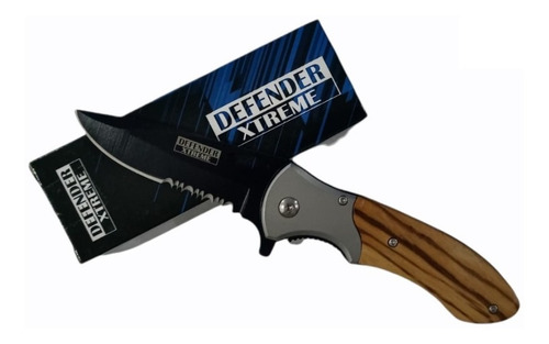 Navaja Tactica Asistida Con Madera Defender Xtreme 5244