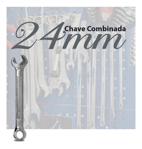 Imagem 3 de 7 de Chave Combinada Avulsa Ferramenta Aço 24mm Pronta Entrega