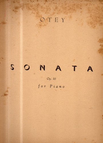Otey Sonata Op. 10  Partitura Para Piano
