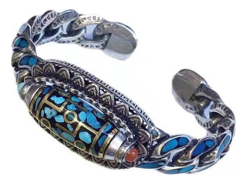 Brazalete Cuenta Transferibles Con Incrustaciones Turquesa