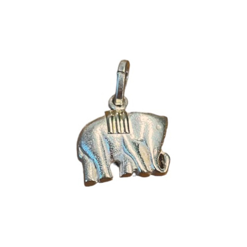 Dije De Elefante Macizo Plata 925 Y Oro