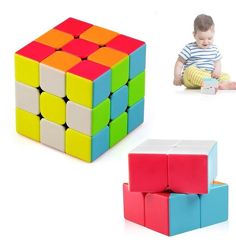 2pack Cubo Rubik 3x3x3 Y 2x2x2 Juguete Antiestres