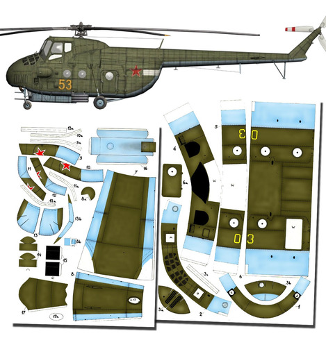 Mil Mi-4 Escala 1.33 Papercraft