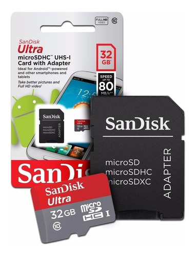 Cartão De Memória 32gb Classe 10 Sandisk Original Micro Sd