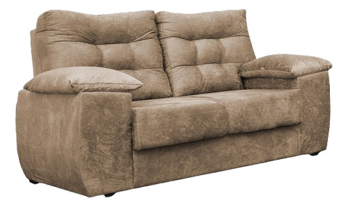 Sofá Luxemburgo 2 Lugares 1,52m Tecido Suede Castor
