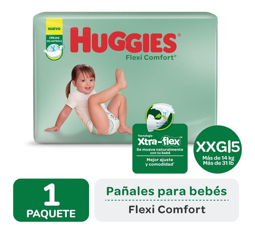 Imagen 2 de 9 de Pañales Huggies Flexi Comfort Ahorrapack