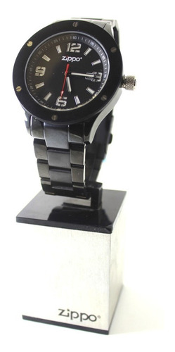Reloj Pulso Negro En Acero, Original, Zippo. Por Banimported
