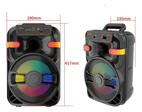 Altavoz Multicolor Portátil Con Micrófono Inalámbrico