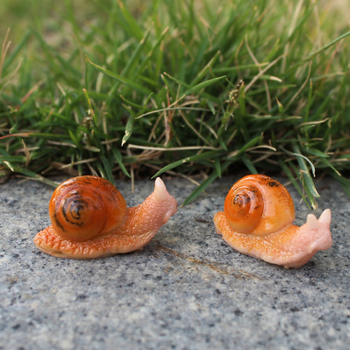 Miniatura De Caracol Con Diseño De Micropaisaje De Resin Cra