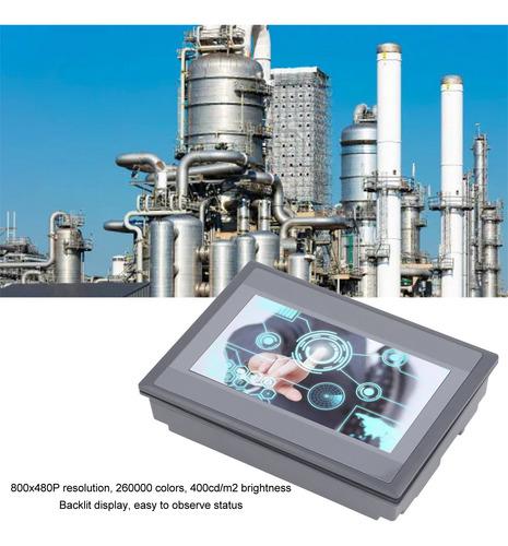 Pantalla Lcd Hmi Tft Plc Touch 7 Pulgadas 12 Entradas 8 Sali