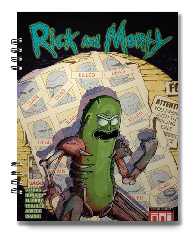 Bitácora Cuaderno Dibujo Rick Pepinillo 100 Hojas Bond 75grs