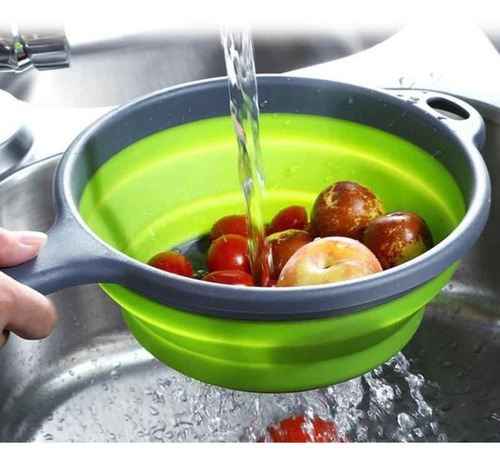 Colador, Escurridor De Frutas, Verduras Plegable Con Mango
