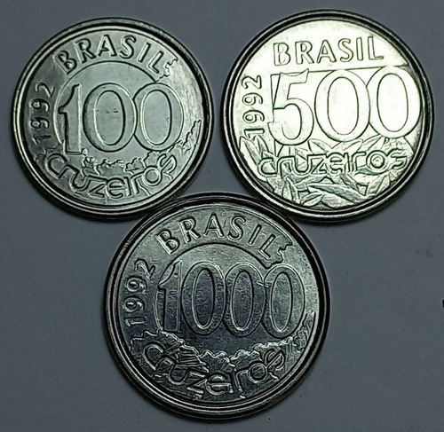 Brasil - 1000, 500 Y 100 Cruzeiros 1992 Fauna (ref 296)