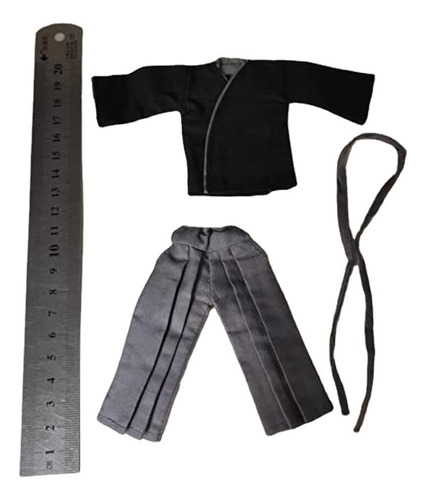 Boswon Ropa A Escala 1/12 Samurai Japonés Set Tops+pantalo.