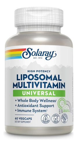 Multivitamina Liposomal Universal Solaray 60 Cápsulas