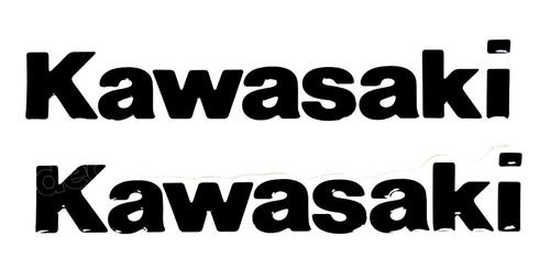 Emblema Adesivo Resinado Kawasaki Preto Re30 Fgc