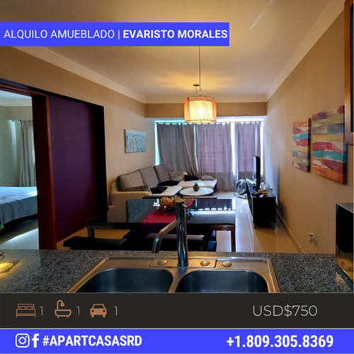 Apartamento Amueblado, 1 Habitación, Evaristo Morales, Internet Y Cable Incluido