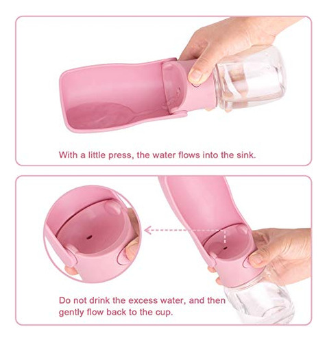 Botella De Agua Plegable Para Perros - Portátil Y A Prueba