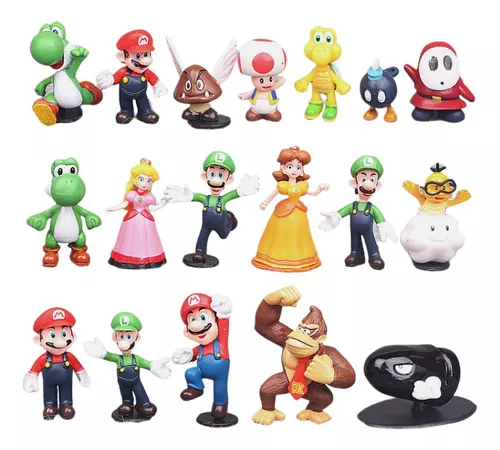 Juguetes De Super Mario Bros, Luigi, Yoshi, 18 Piezas