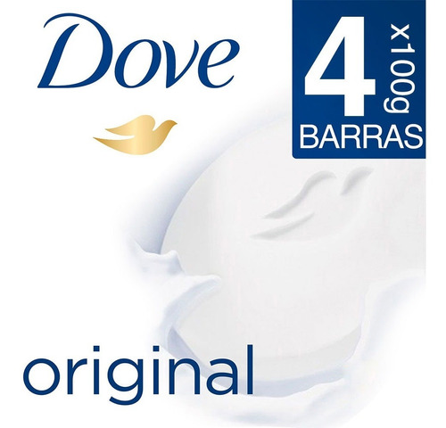 Jabón Dove Blanco 4pack 400g (100g C/u)