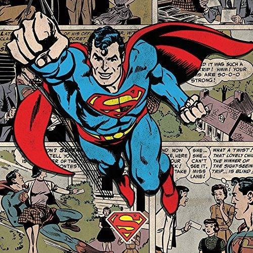 Lienzos De Dc Comics Superman Burst, Multicolor, 40 X 40 Cm