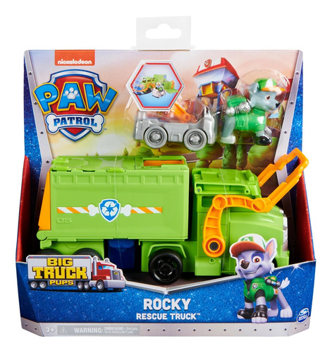 Paw Patrol Vehiculo Rocky Rescue Truck Patrulla Canina